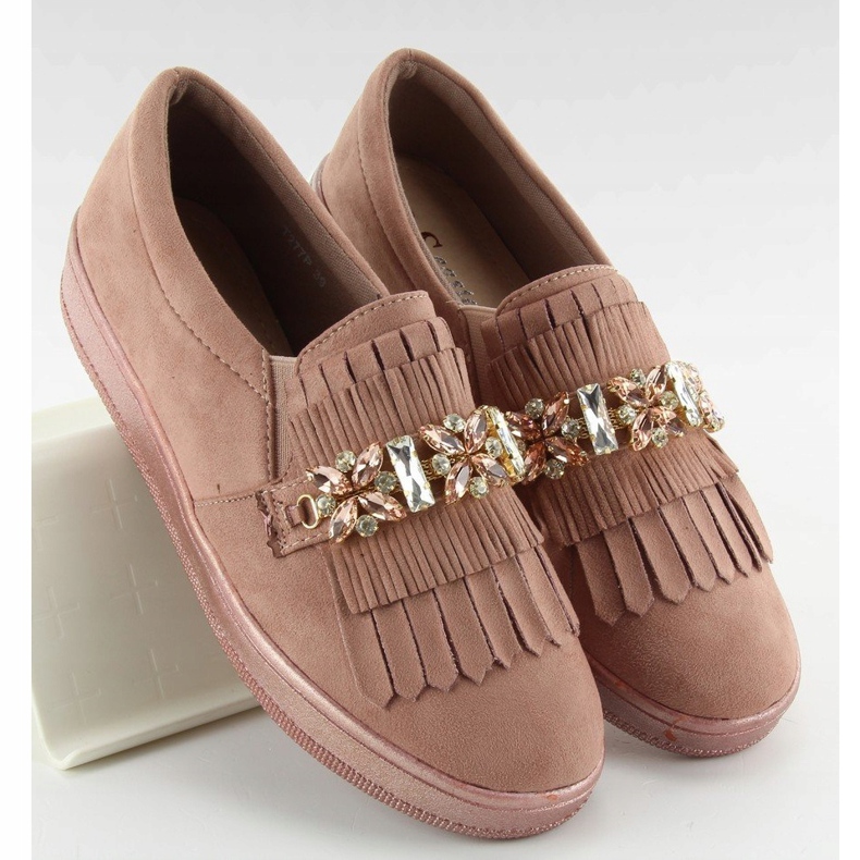 Sliponi na bisernom potplatu t277p Pink ružičasta 2