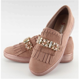 Sliponi na bisernom potplatu t277p Pink ružičasta 1