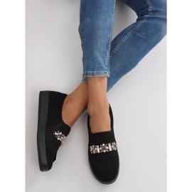 Sliponi na bisernom potplatu t277p Crni crna 1