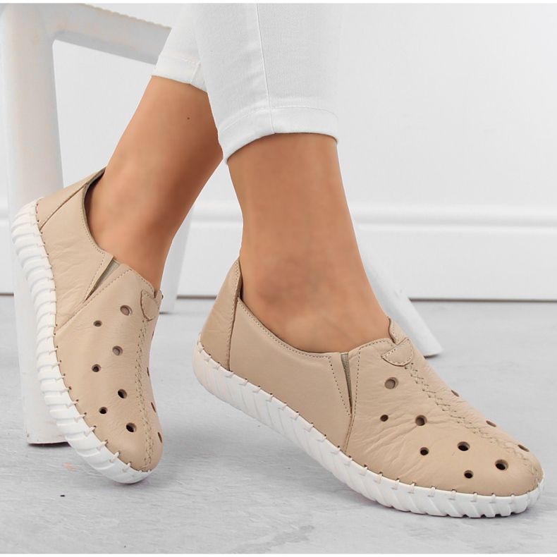 Ženske kožne natikače, bež Artiker 54C0561 1