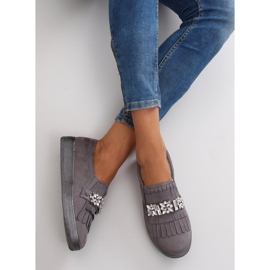 Sliponi na bisernom potplatu t277p Sivi siva 1