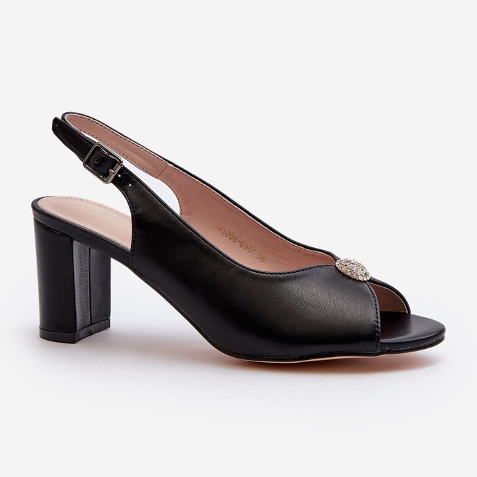 Evento Elegantne sandale na visoku petu s ukrasom, Black Trasea crna 1