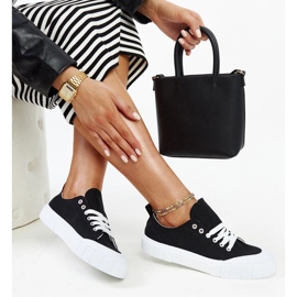 Eduardove crne tenisice od tkanine crno 1