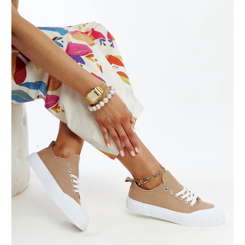 Eduardove smeđe tenisice od tkanine smeđa 1