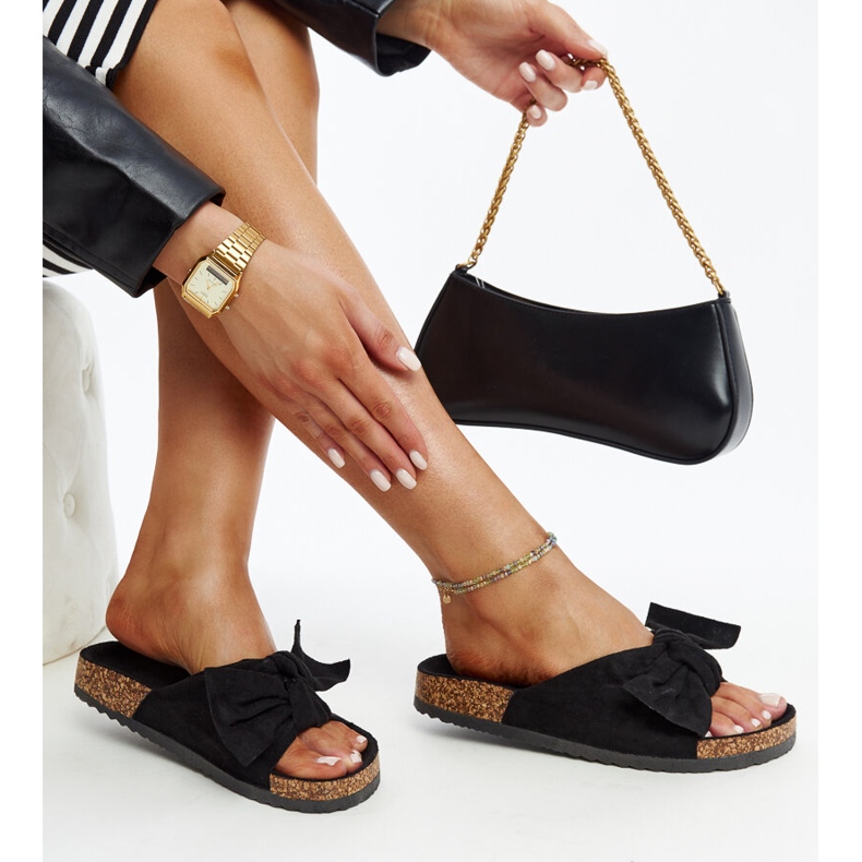 Crne papuče s Giova plutenim potplatom crna 1