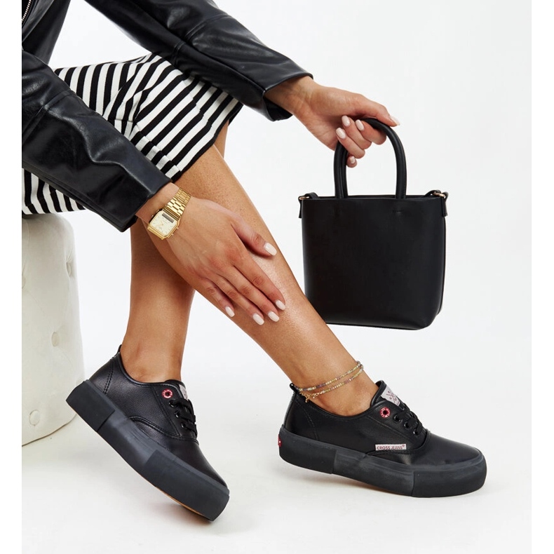 Crne ženske tenisice Cross Jeans crno 1