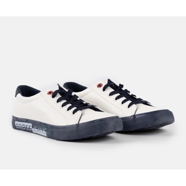 Bijele i tamnoplave muške Cross Jeans tenisice bijela 1