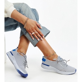 Ženske Cross Jeans tenisice od sive tkanine siva 1