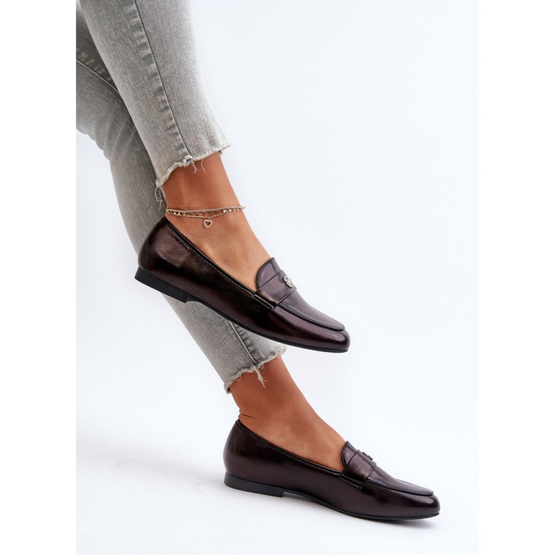 Ženske mokasine s ravnom petom crne Sylvaine crno 1