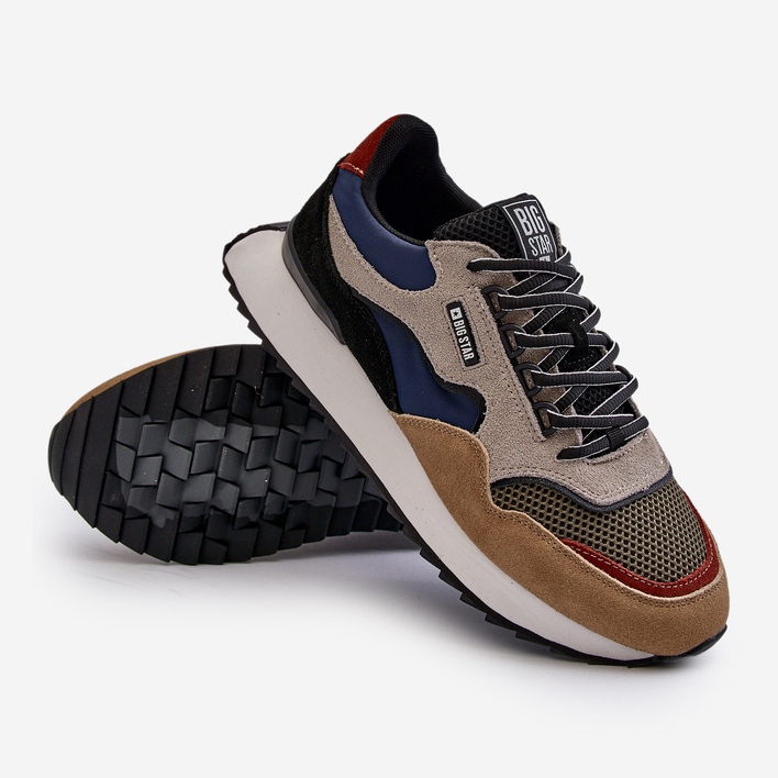 Muške tenisice Big Star NN174320 Memory Foam System bež-plave 2