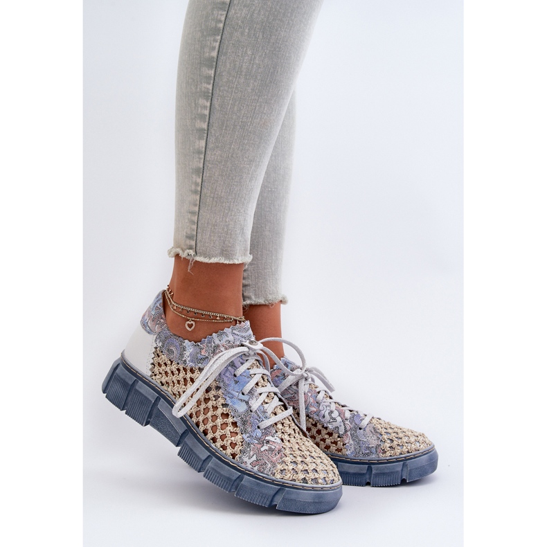 Ženske kožne cipele Maciejka 05850-06 Plava 2