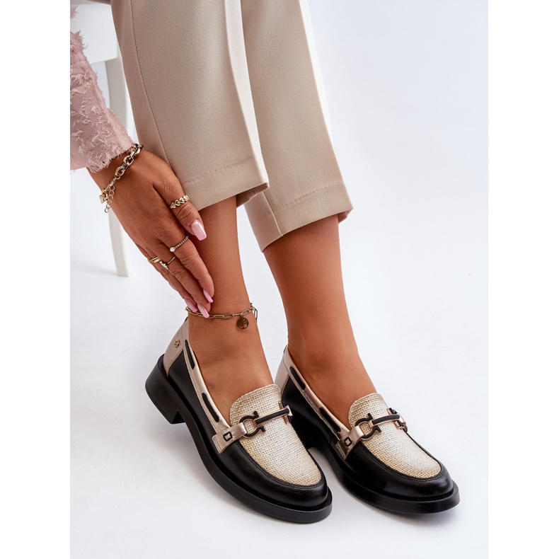 Kožne mokasine Ženske cipele Maciejka 06493-01 crna 1