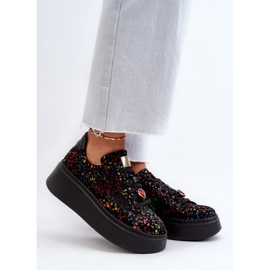 Kožne platform tenisice Maciejka 6191S-01 crne raznobojna 2