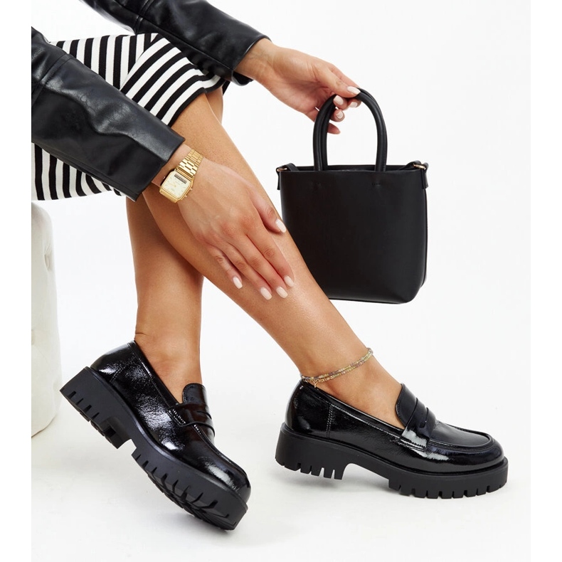 Crne kožne natikače crna 1