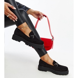 Crne kožne cipele s ukrasnom kopčom crna 1