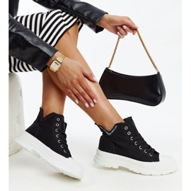 Nura visoke crne tenisice sa udubljenjima crna 1