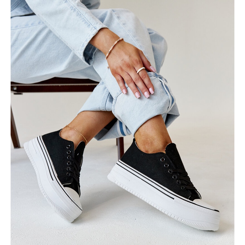 Crne tenisice s debelim Bahira potplatom crno 1