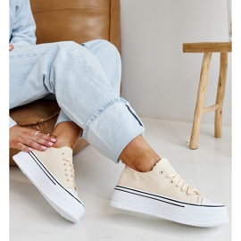 Svijetlo bež tenisice s debelim Bahira potplatom 1