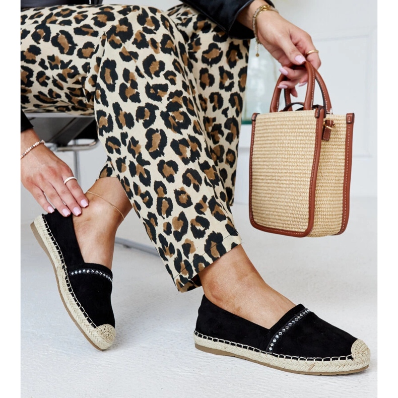 Crne espadrile s Abia kamenčićima crno 1