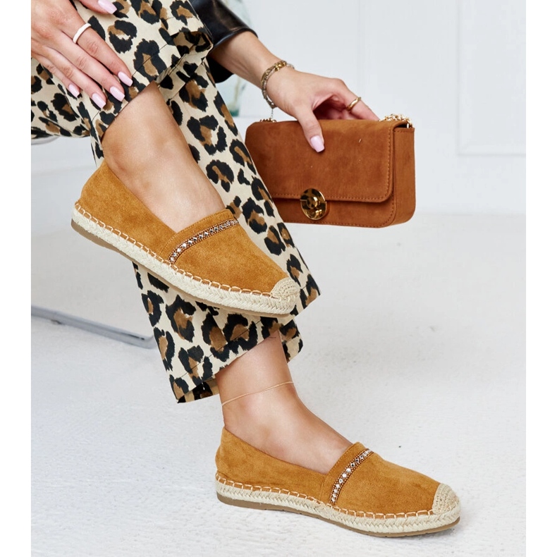 Smeđe espadrile s Abia kamenčićima smeđa 1