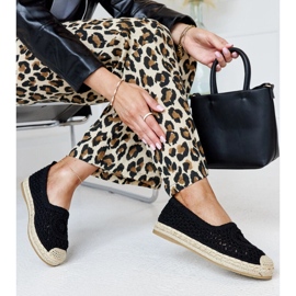 Crne izvezene Seila espadrile crna 1