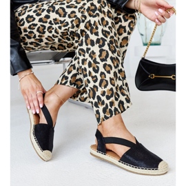 Crne espadrile s otvorenom petom Tharna crna 1