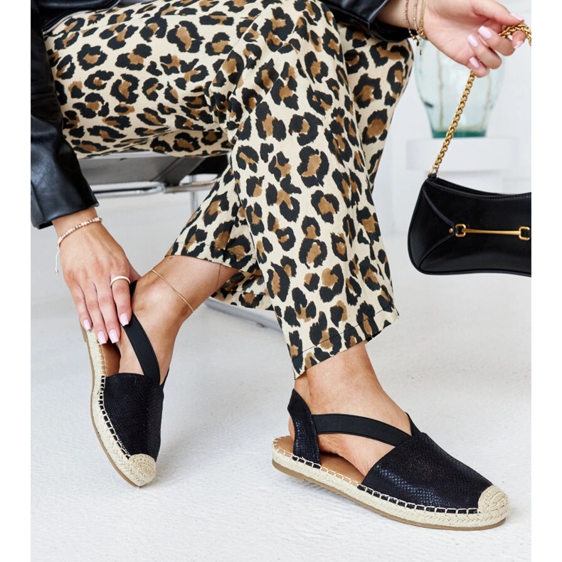 Crne espadrile s otvorenom petom Tharna crno 1
