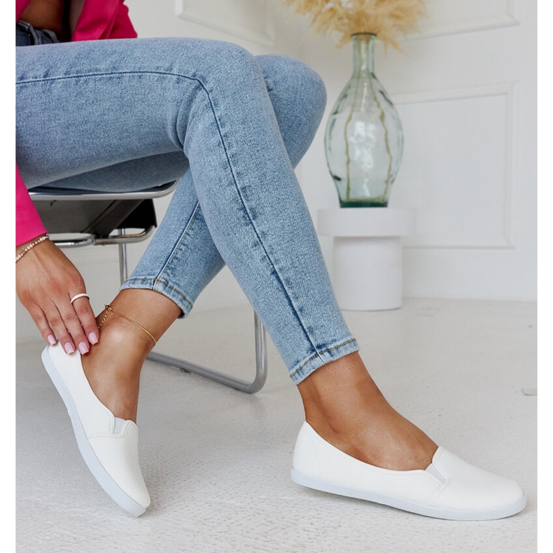 Bijele slip-on tenisice od Wordana eko kože bijela 1