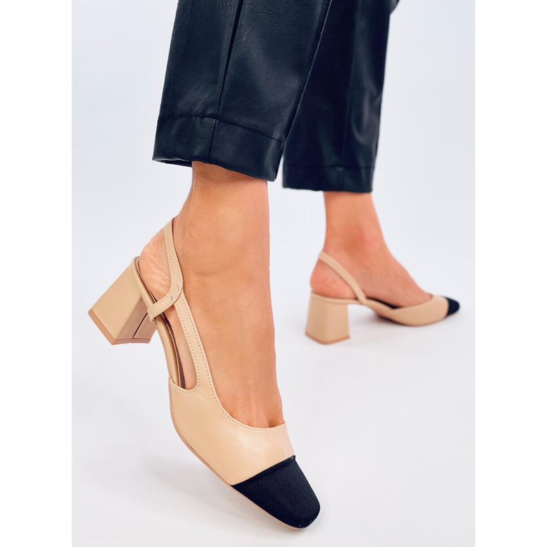 Chanelkikikiki bež sandale na visoku petu 2