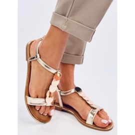 Ennes Zlatne sandale sa zlatnim ukrasima zlatna 1