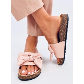 Bussi Ružičaste plutene papuče s mašnom ružičasta 1