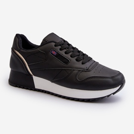 Merida crne kožne sportske cipele s platformom na vezanje crno 1