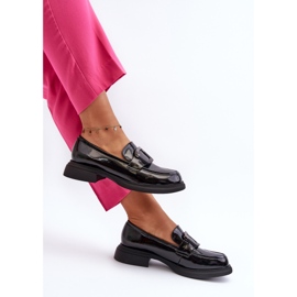 Vinceza Ženske lakovane mokasine crne Fidodia crno 1