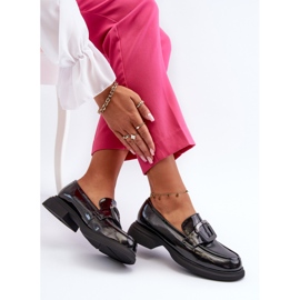 Vinceza Ženske lakovane mokasine crne Fidodia crna 2