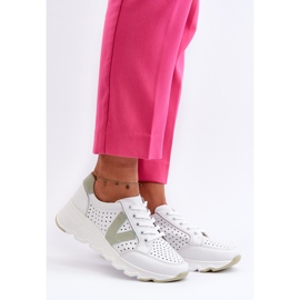 Vinceza Ženske kožne lagane sportske cipele bijele boje Eleonori bijela 2