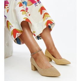 Laičke zlatne svjetlucave cipele na visoku petu zlatni 1