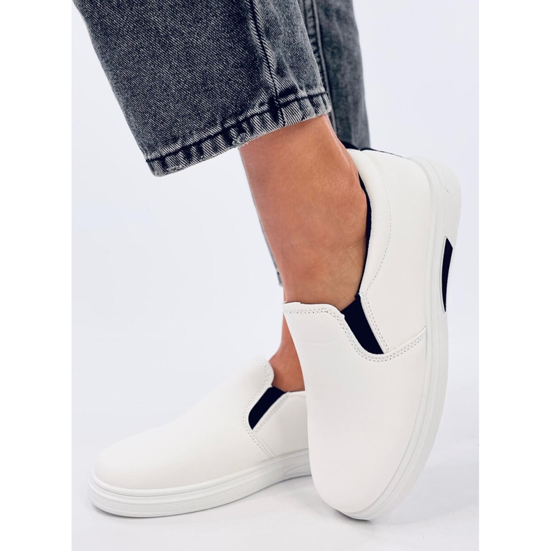 Alliot Bijele slip-on tenisice bijela 2