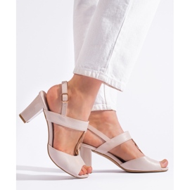 Goodin Ženske bež sandale na stup 2