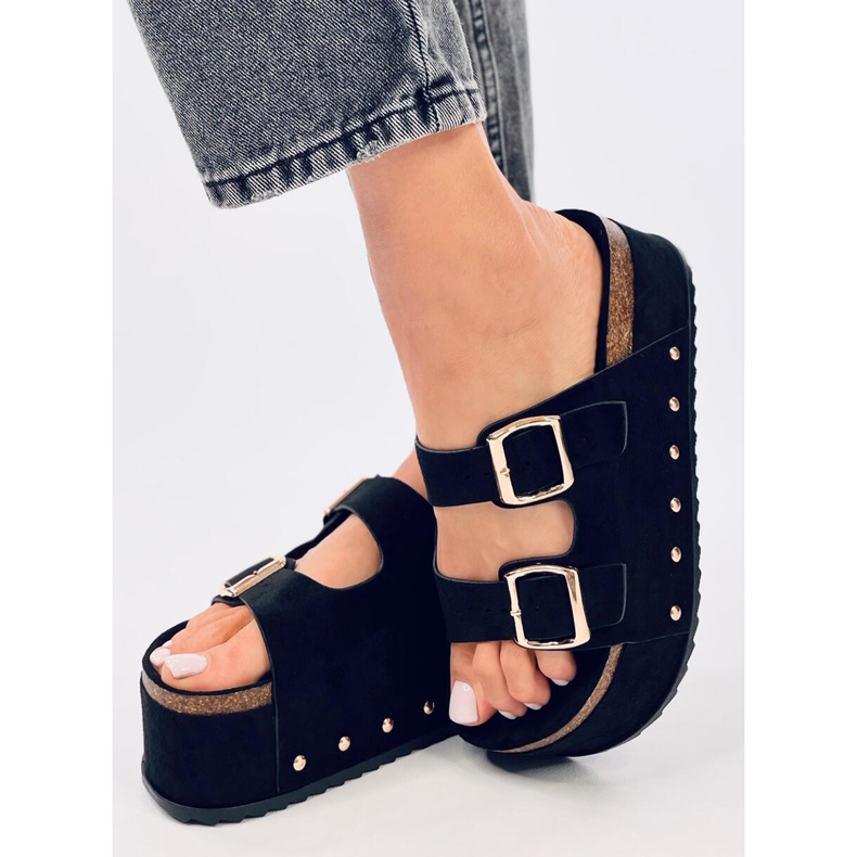 Galzai crne plutene japanke s platformom crno 2