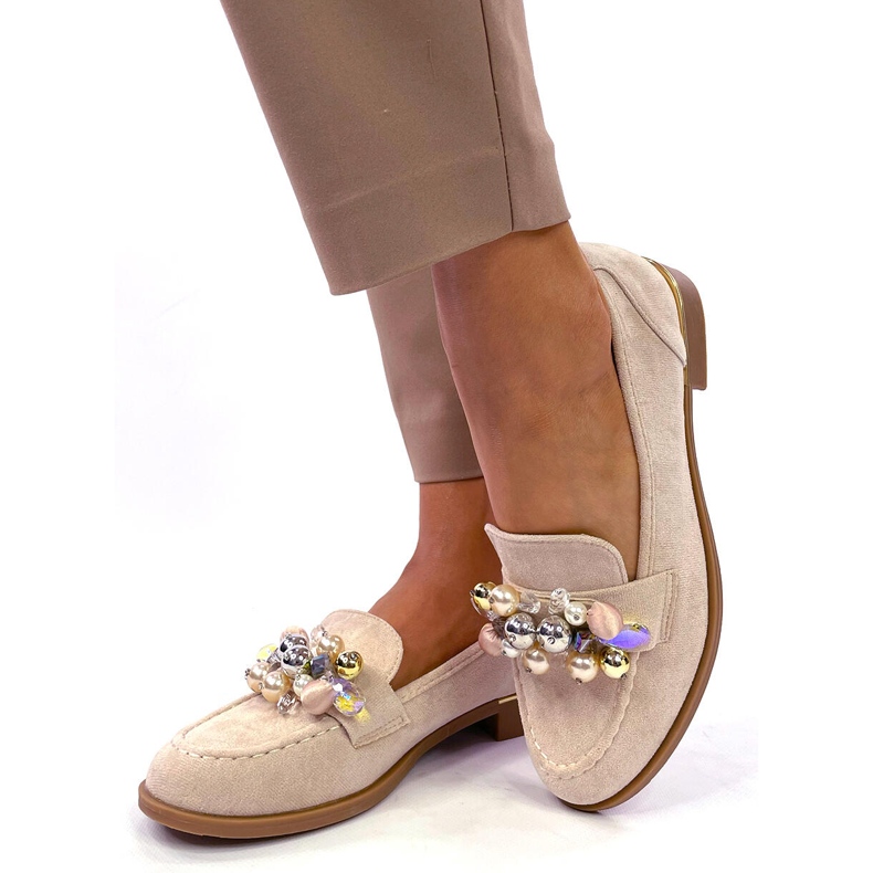 Anselme bež mokasinke od kamena 2