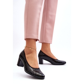 Vinceza Lakirane cipele s crnim reljefom crna 4