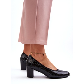 Vinceza Lakirane cipele s crnim reljefom crna 5