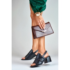 La.Fi Crne sandale s kopčama crna 1