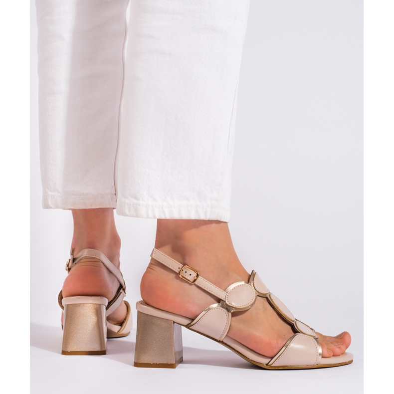 Goodin Bež ženske sandale sa kopčom 1