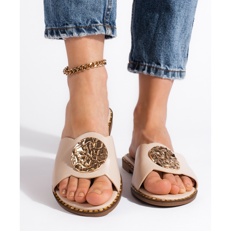 Goodin Elegantne bež ženske japanke 1