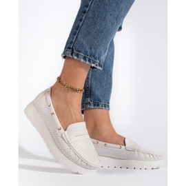 Goodin Elegantne bijele ženske mokasine bijela 2