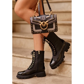 Izolirane radne čizme s ravnom petom, crne Saranema crna 2