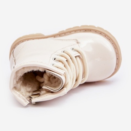 Dječje lakirane gležnjače s patentnim zatvaračem, Beige Tibbie bež 1