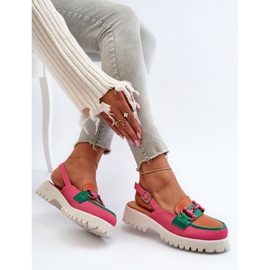 S.Barski Ženske sandale na ravnu petu s ukrasom narančaste D&amp;A MR38-656 narančasta 1