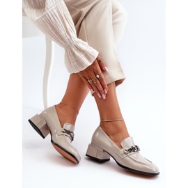 Patent Pumps On A Block Gray S.Barski MR38-960 siva 1